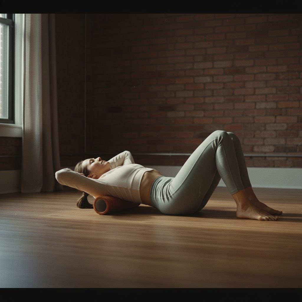 Foam-rolling close-up